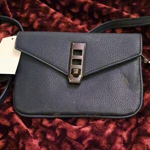 NAVY BLUE URBAN EXPRESSIONS FAUX Leather Crossbody Bag